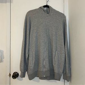 Gray zip up sweater
